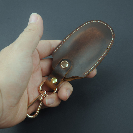 Handmade cowhide key case suitable for BMW X12345 Blade key cover keychain