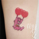 Flower-Armed Girl TATTOO 92 Cartoon Rainbow Pink Bear Love Girl Cute Tattoo Stickers 2 pieces per sheet