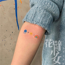 Flower Arm Girl TATTOO 161 Hyun Ya Wind Tattoo Stickers Cute Rain Clouds Sun Rainbow 5pcs