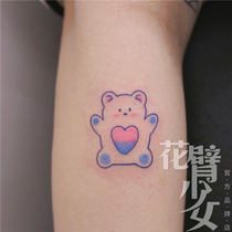 Flower Arm Girl TATTOO 196 Hyun Yafeng Tattoo Sticker Gradient Love Cute Fat Bear Girl Tattoo Sticker