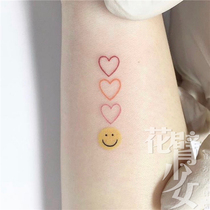 Flower Arm Girl TATTOO 154 Hyun Yafeng Tattoo Stickers Love Smiley Wrist Tattoo Stickers One Set of Ten