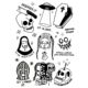 Flower-Armed Girl TATTOO D48 Halloween Dark Multi-picture Skeleton Gunster Madonna Tattoo Sticker
