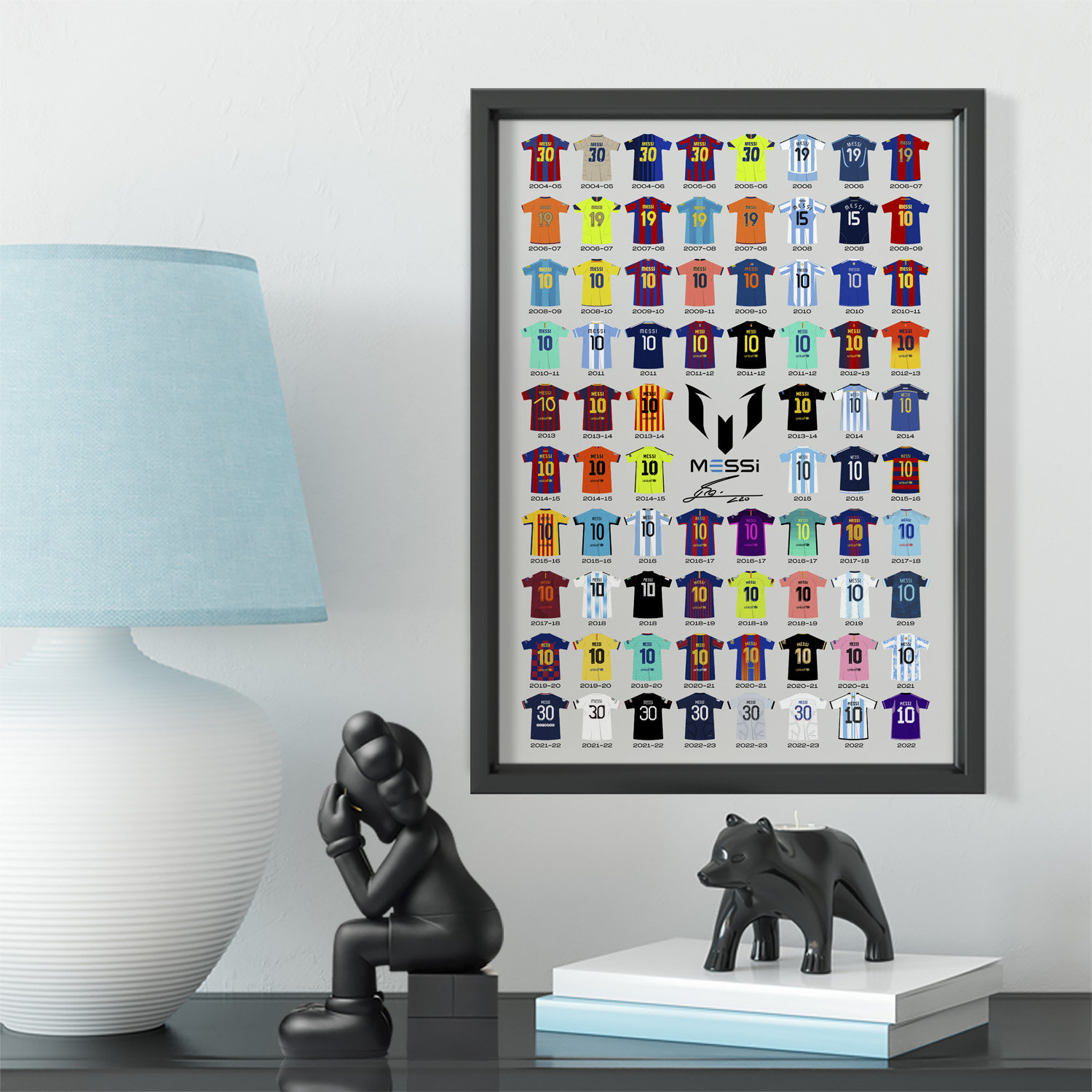 Messi career jersey number Remembrance photo frame Messi perimeter MESSI Messi fan gift photo wall 