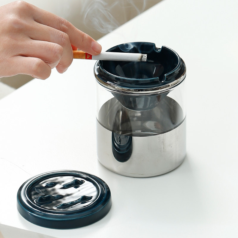 Creative Funnel Style Smoking Ash Trays Fashion Trends Personality With Lid Anti-Fly Ash Smoke Flushed Tabletop Décor Embellish To Send Boyfriend