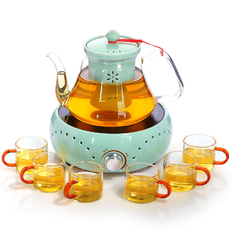 Tang Feng glass kung fu suit custom logo household the boiled tea, the electric TaoLu transparent cooking pot Mid - Autumn festival gift S