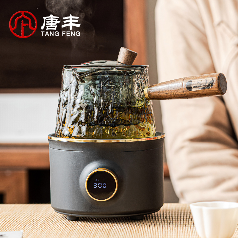 Electric pottery stove cooking tea machine 2023 new tea set Small one-man cooking teapot home glass side to cook the tea stove-Taobao