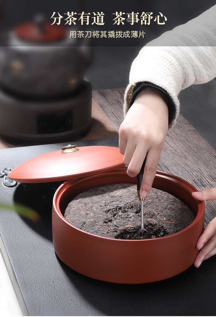 Tang Feng purple sand tea storage cylinder detong tea cake large one jin of tea infused with cover, green tea, black tea caddy fixings