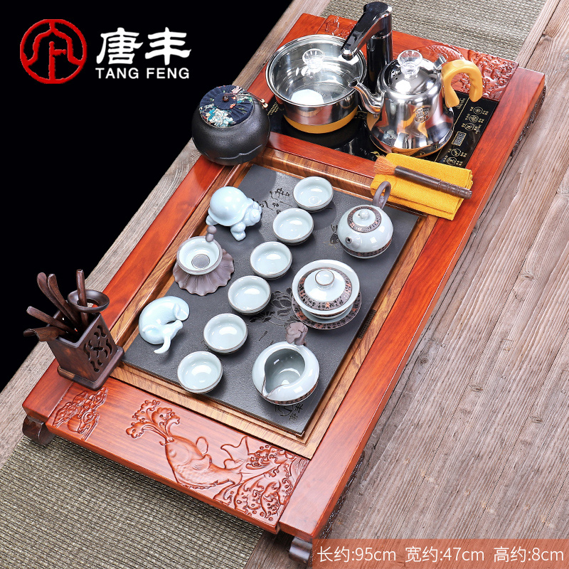 Tang Feng tea set contracted household ceramic kung fu tea pot office hua limu tea tray tea tea sea, z.