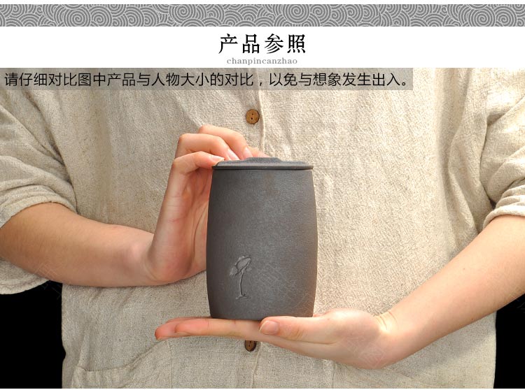 Tang Feng coarse pottery tea poured tea pot of tea warehouse spring restoring ancient ways earthenware jar black tea powder sealed ceramic tea pot