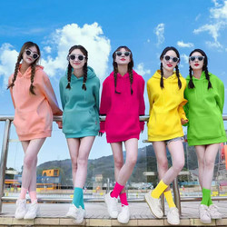 Autumn and Winter Candy-Colored Hooded Sweatshirts for Besties, Team Uniforms, Sister Photoshoots, Colorful Fleece-Lined Loose Fit for Multiple People, Unisex