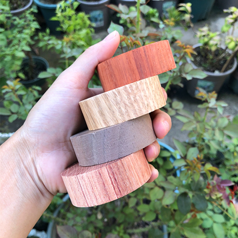 Clearance processing a batch of black walnut oak bar flower disc round cake round feet red pear base log