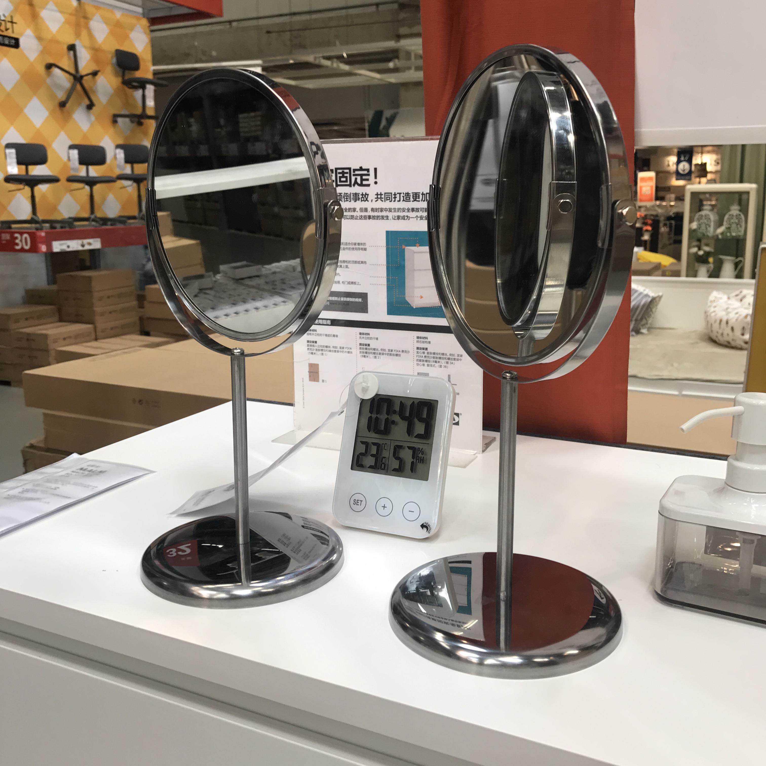 Domestic IKEA Theresam mirror dressing vertical makeup mirror double-sided with magnifying dressing mirror