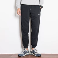 Quần thể thao quần nam mùa thu và mùa đông cotton kín miệng quần giản dị cộng với quần nhung chùm lỏng lẻo quần bò nam đẹp