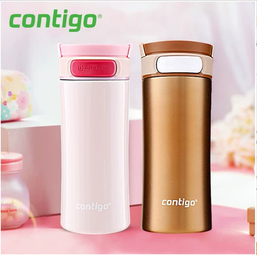 Contigo Conidic нержавеющая сталь вакуумная изоляция чашка женская порошка офис офис офис водяной чашка автомобиля Care Cup Cup