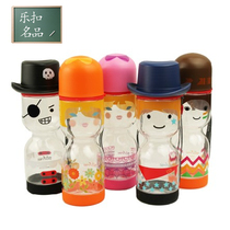 Lotlock water Cup National doll water cup plastic portable childrens Cup cartoon 430ml