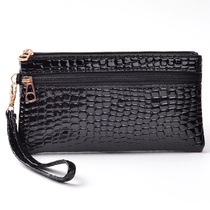 New summer fashion bright leather hand wallet Lady long large capacity change key mobile phone small bag Joker