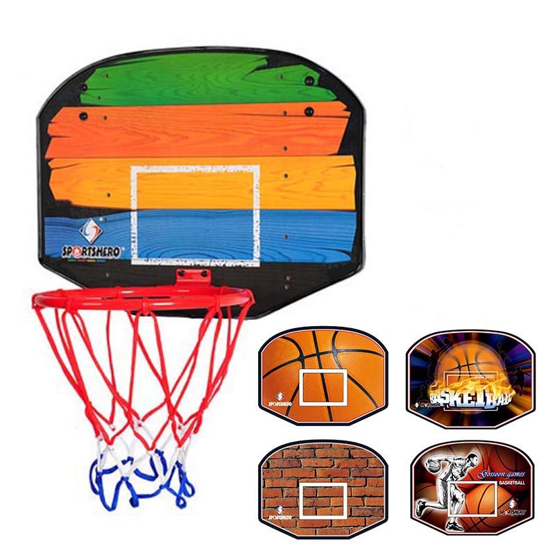 Jeyuki Children Basketball Frame Basketball Frame Indoor Outer Basket Basketball Board Parent-child Home Wall-mounted Basket Free Of Punch