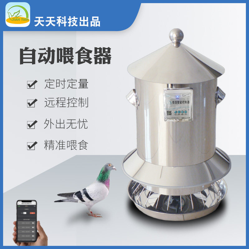 Pigeon carrier pigeon supplies with stainless steel automatic feeder pigeon time feeder pet pigeon grain feed machine