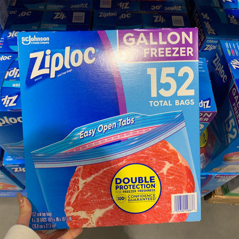 ZIPLOC double layer clip chain frozen with refreshing bag sealed bag food bag 38 1 bag Costco