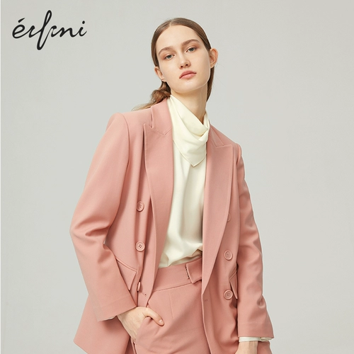 Весенний розовый пиджак классического кроя, 2020, в корейском стиле
