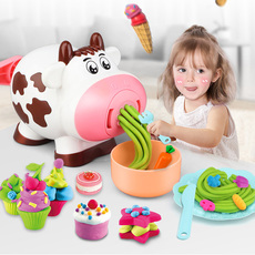 Пластилин 儿童过家家彩泥面条机冰淇淋雪糕机玩具无毒橡皮泥食品级黏土套装