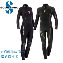 scubapro DEFINITION 3MM MALE Wet Diving Suit Long WATER LUNG DIVING WARM
