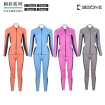 Dive well BESTDIVE womens full super-elastic split wetsuit 3MM 5MM scuba deep diving warm wetsuit