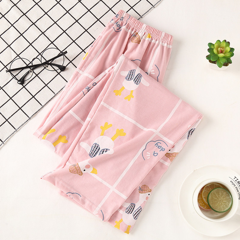 Pure Cotton Sleeping Pants Woman Spring Autumn Long Pants Loose large size Cotton Sleeping Pants Summer Casual New Frontier Cotton Home Pants can be worn outside