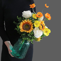 Already Strangeness Sunflower Emulation Flower Bouquet Light Lavish Flowers Poppy Table Floral Dining Room Decorations Home Furnishing