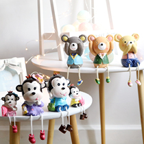 Cute super cute large home decoration wedding creative gift resin crafts three no bear ornaments