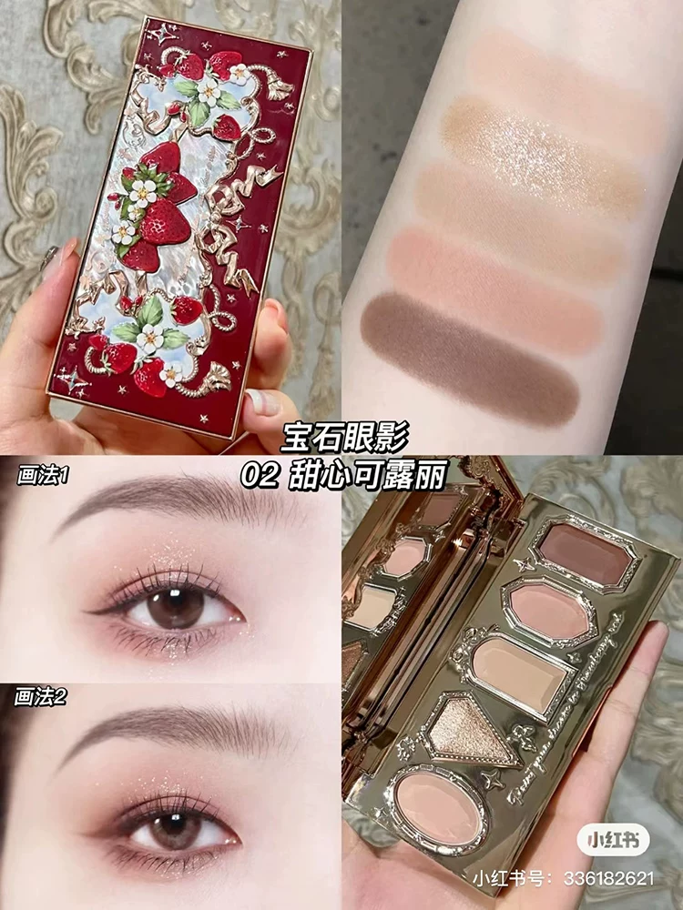 Палетка теней Flower Knows Chocolate Shop Eight Colors Matte Sequins 01 Nutcracker Легко сочетается каждый день