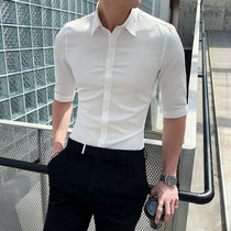 Summer 70% sleeve shirt male business positive dress casual suit beating bottom lining Korean version trendy career short sleeve inch shirt