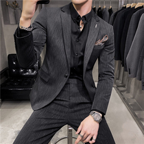 Mens suit jacket casual and delicate Korean wind Inn sans suit man suit male suit marries negroom gown set
