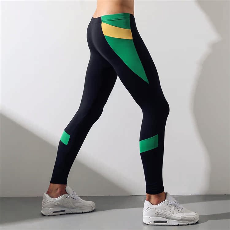 Giải phóng mặt bằng, quần mùa thu nam bó sát thể thao Quần legging nam eo thấp gợi cảm màu mỏng phù hợp với quần ấm quần legging