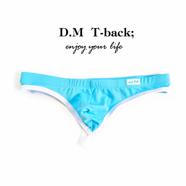 DM nam thong thể thao sexy quần duy nhất siêu mỏng eo thấp sexy T-BACK của nam giới đồ lót thoáng khí T từ