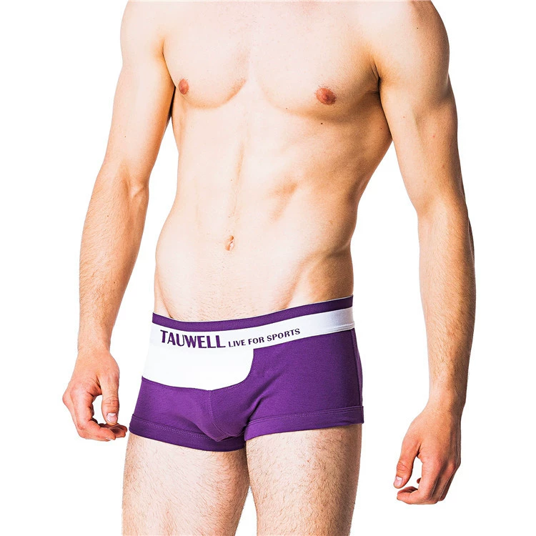 Tauwell Đồ lót nam Cotton Sexy Kích thước lớn Boxer Mồ hôi Thể thao Eo thấp Bốn góc Cotton Thở Net - Nam giới