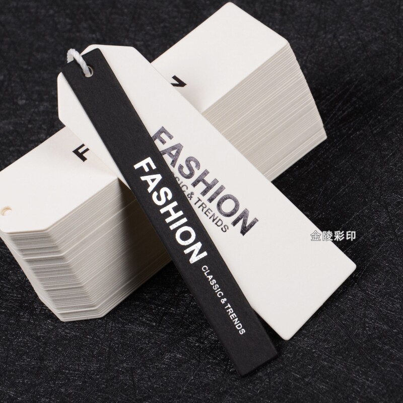 High-grade tag collar standard washed label trademark paper bag hanging grain cloth calibration custom-made custom design Spot thickening