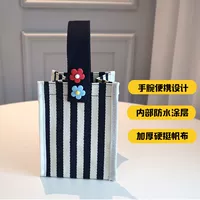 [迷你款藏青竖条纹 送小花/送底板]