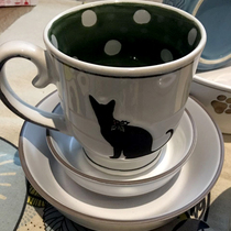 Foreign Trade Original Single End Single American Hand Painted Cat Bullfight Bull Ceramic Cup Coffee Cup Mark Cup Milk Tea Water Cup With Blemish
