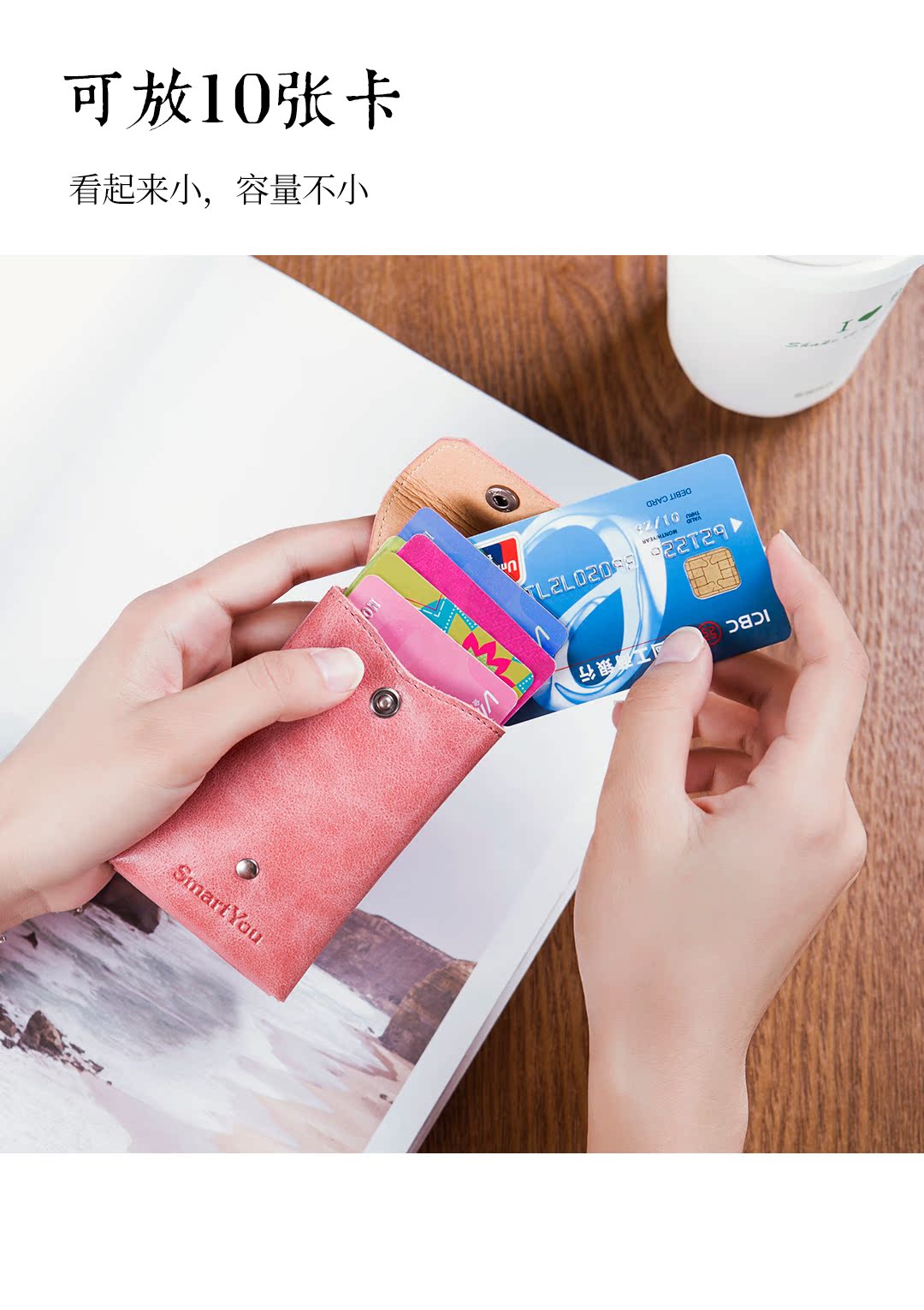 Túi xách nữ da bò dung lượng lớn nam thanh niên cặp vợ chồng mini gói thẻ nhiều thẻ thẻ 2019 mới đơn giản - Trường hợp chính ví móc chìa khóa nữ đẹp