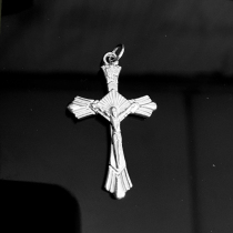 Catholic Holy Art sterling silver Jesus Cross Holy plate 1 7*2 8cm