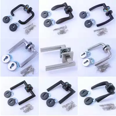 Plant 304 stainless steel fire door lock handle single bend handle two-piece lock door handle round tube right angle handle