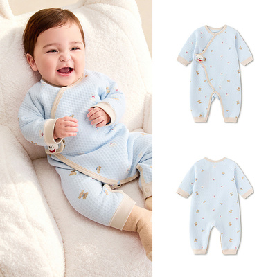 Balabala Children's Clothing Newborn Baby Clothes Full-Month Baby Jumpsuit Infant Romper Bodysuit Autumn and Winter Outfit — 3