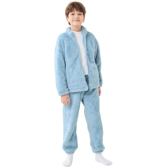 Balabala pajama set for boys and girls coral velvet