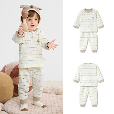 Balabala Children's Baby Pajamas, Infant Clothing, Autumn Clothes and Pants, New Spring and Autumn Two-Piece Set for Boys and Girls — 6