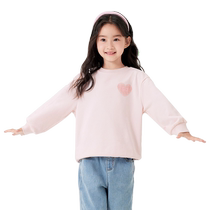 (Same style in the mall) Balabala childrens clothing girls long-sleeved sweatshirt 2024 autumn new top sweet and versatile