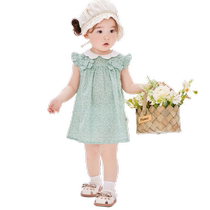 (Same style in the mall) Balabala Baby Dress Girls Princess Dress 2024 New Summer Dress Sweet and Cute