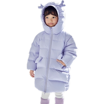 (Same style in the mall) Balabala childrens clothing girls down jacket childrens mid-length puff hat style fashionable style