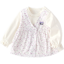 (Same style in the mall) Balabala childrens T-shirt girls long-sleeved top bottoming shirt 2024 autumn style sweet