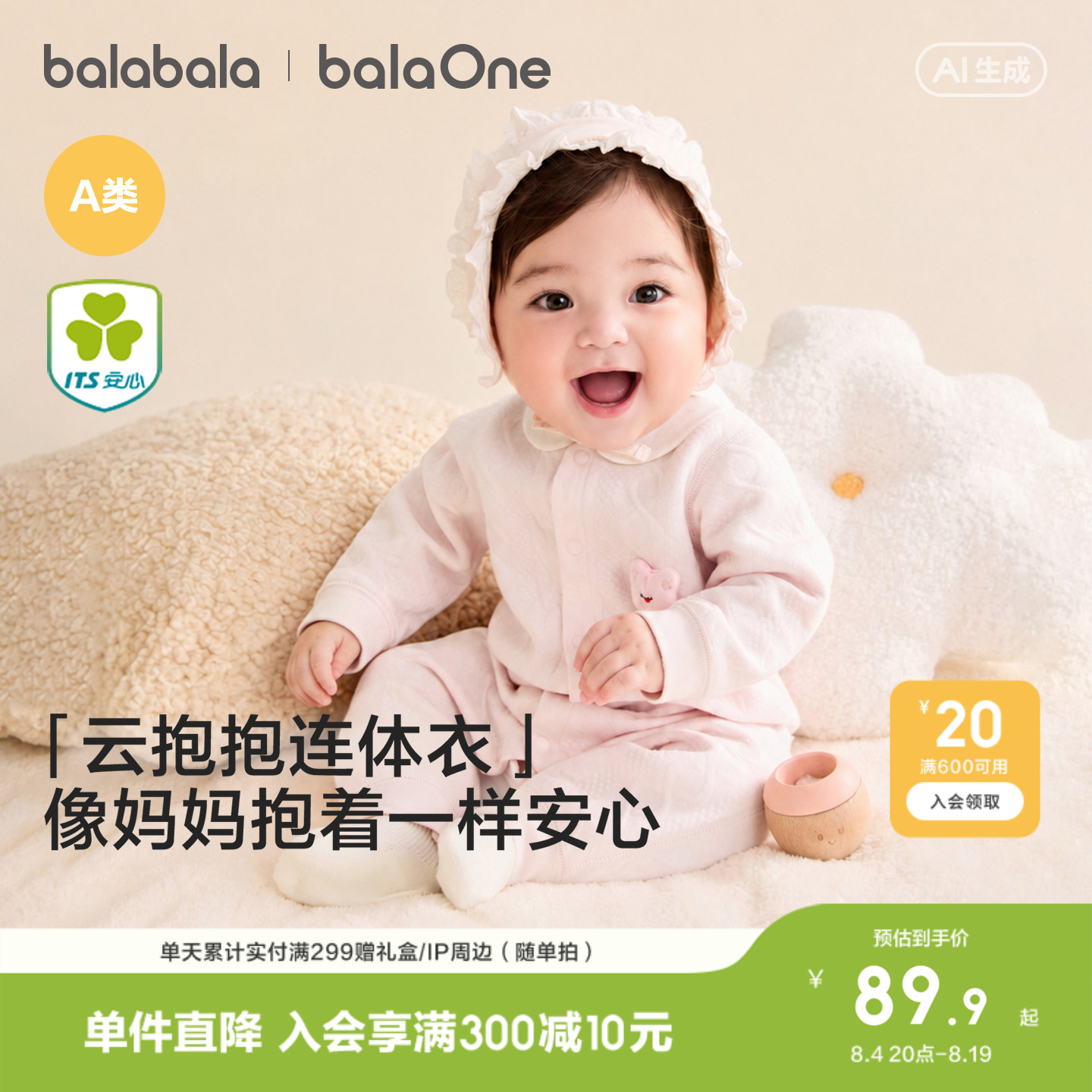 Labala newborn one-piece two-piece cotton summer
